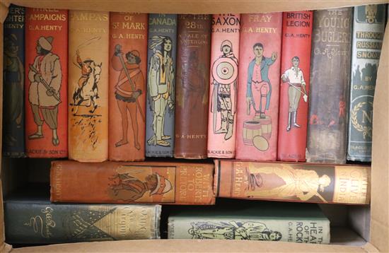 Henty, George Alfred - A collection of fifteen pictorial cloth bound novels: